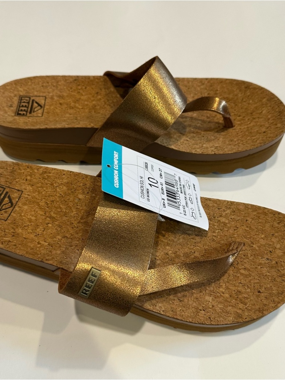 Reef Women’s Cork Slide Sandals in Rose Gold - Picture 2 of 6